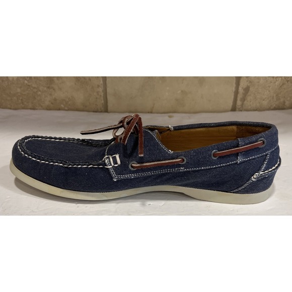 Peter Millar Other - Peter Millar Seaside Washed Canvas Boat Shoes Mens Denim Blue MS17F01 Size 12